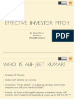 Effective Investor Pitch