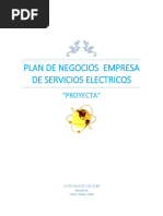 Plan de Negocio Empresa Servicio Electricos PROYECTA.