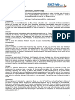 Use of Excel For Data Handling in Laboratories: EUROLAB "Cook Book" - Doc No.12