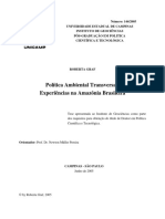 Política Ambiental Transversal: Experiências Na Amazônia Brasileira