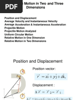 Chapter 4 Motion in Two Dimensions and Three