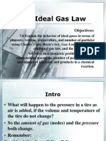 The Ideal Gas Law: Objectives