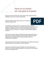 Cómo Clasificar en Un Torneo Internacional - Una Guía en 8 Pasos