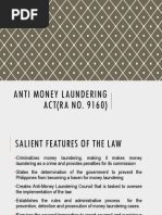 Anti Money Laundering ACT (RA NO. 9160)