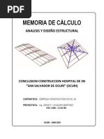 Memoria Estructural Cubierta