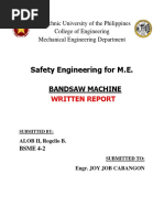 Safety Engineering For M.E.: Bandsaw Machine