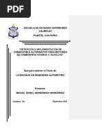 Obtención e Implementación de Combustible Alternativo para Motores de Combustión Interna A Gasolina