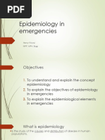 Epidemiology in Emergencies