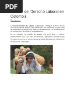 Historia Del Derecho Laboral en Colombia