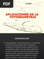 Aplicaciones de La Fotogrametria