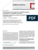 Controversias en La Retirada de La Ventilación Mecánica y Extubación en El Paciente Neurocrítico