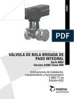 Valvula de Bola Bridada de Paso Integral