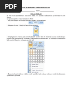 Guía de Estudio Sobre Uso de Tablas en Word