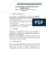 Bases Argumentación 2019 - Secundaria