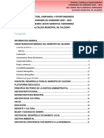 Programa de Gobierno Municipio de Caldono - Cauca 2020-2023