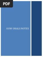 OOW Oral Notes