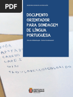 Documento Orientador para Sondagem de Língua Portuguesa: Ciclo de Alfabetização - Ensino Fundamental