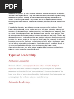 Types of Leadership