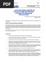 Electrofusion Jointing of Polyethylene (Pe) Pipe and Fittings For Pressure Applications