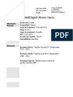 Curriculum Vitae Elizabeth Olivares