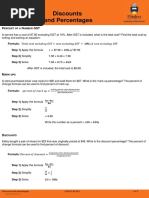 Discount and Percentage