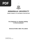 Annamalai University: P.G.Diploma in Health, Safety & Environment