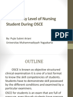 The Anxiety Level of Nursing Student During OSCE