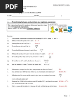 S1 Math CH2 WS1 Sol