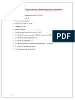 Determinación de Presión Mínima y Máxima de Prueba Hidrostática