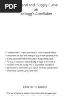 Demand and Supply of Kellogs Cornflakes