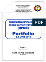 RPMS Portfolio (Master Teacher I-IV)