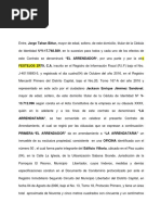 Contrato de Arrendamiento Oficina Sabana Grande