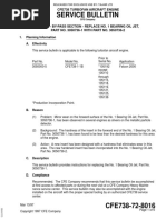 Service Bulletin: Cfe738 Turbofan Aircraft Engine