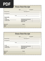 House Rent Receipt Template