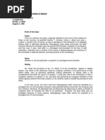 Sec. 11. Parliamentary Freedom of Speech Jimenez vs. Cabangbang 17 SCRA 876 GR - NO. L-15905 August 3, 1966