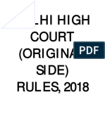 Delhi High Court Original Side Rules 2018