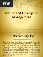 Nature and Concept of Management