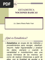 Estadistica: Nociones Basicas