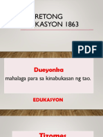 Dekretong Edukasyon 1863