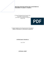 The Effect of Computer Assissted Instruction To Mathematics Achievement of Grade V Students