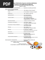 2019 Division Refresher Course and Accreditation For Coaches Opening Program