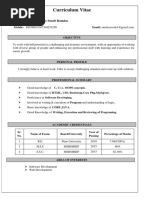 Curriculum Vitae: Student Name:-Yewale Sumit Ramdas