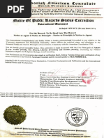 Status Correction Judicial Notice and Proclamation