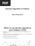 Genetic Algorithm in Python: Data Mining Lab 6