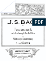 Paixão Segundo São Mateus - Bach - Coro e Piano Excertos