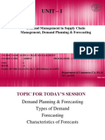 UNIT1-Demand Management in Supply Chain Demand Planning and Forecasting