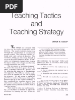 Teaching Tactics and Teaching Strategy: Arthur W. Foshay'