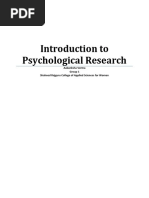 Introduction To Psychological Research: Aakanksha Verma Group 1 Shaheed Rajguru College of Applied Sciences For Women