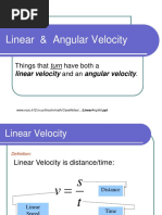 Linear and Angular Velocity