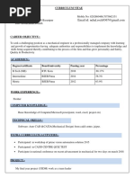 Nehaluddin: Curriculum Vitae